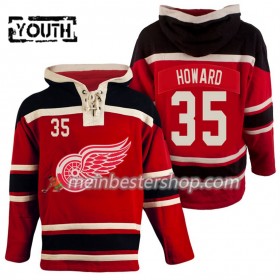 Detroit Red Wings Jimmy Howard 35 Rot Sawyer Hooded Sweatshirt - Kinder